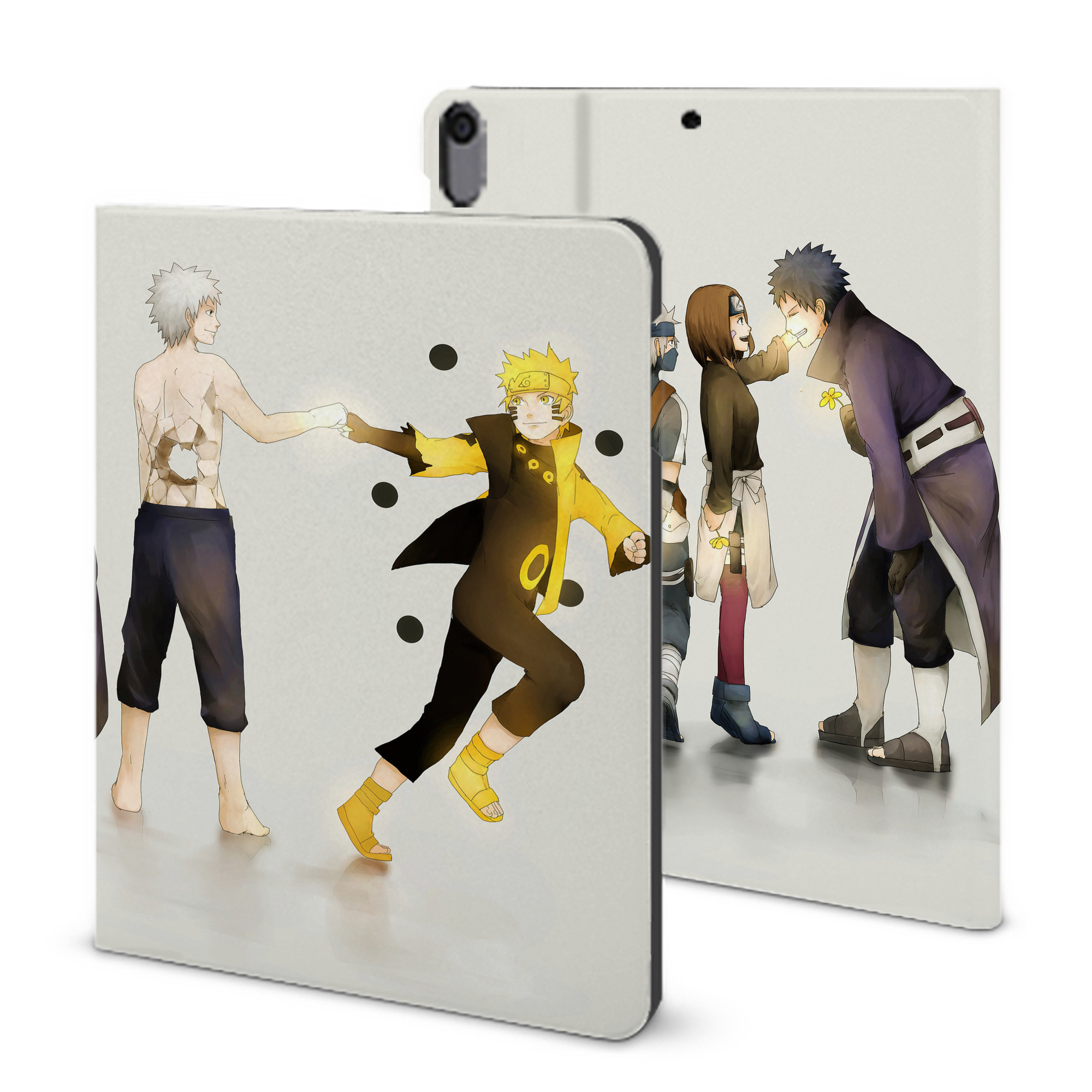 （画像用） NARUTO -ナルト- NARUTO -ナルト- 疾風伝 IPad ケース ブック型 PUレザー TPU 耐衝撃 軽量 薄型 ペン収納なし 全面保護 IPad 各モデル対応